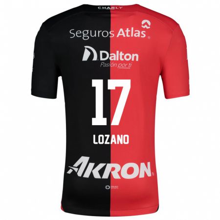 Kandiny Kinder José Lozano #17 Rot Schwarz Heimtrikot Trikot 2024/25 T-Shirt