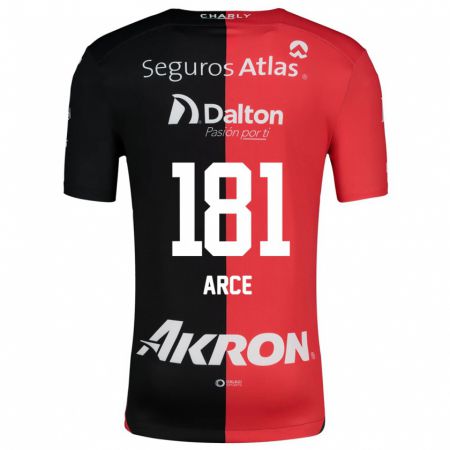 Kandiny Kinder Edson Arce #181 Rot Schwarz Heimtrikot Trikot 2024/25 T-Shirt