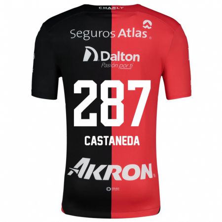 Kandiny Kinder Mariano Castañeda #287 Rot Schwarz Heimtrikot Trikot 2024/25 T-Shirt