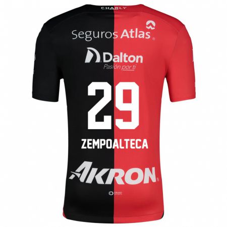 Kandiny Kinder Karla Zempoalteca #29 Rot Schwarz Heimtrikot Trikot 2024/25 T-Shirt