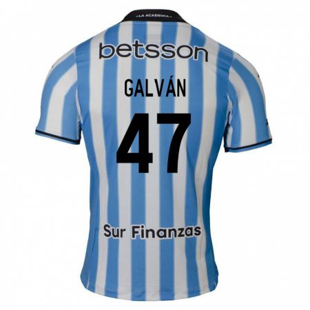 Kandiny Kinder Ignacio Galván #47 Blau Weiß Schwarz Heimtrikot Trikot 2024/25 T-Shirt