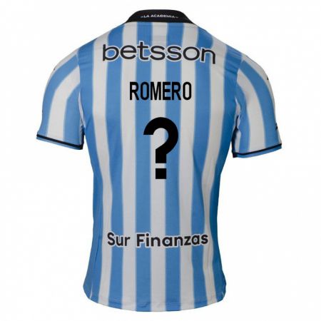 Kandiny Kinder Benicio Romero #0 Blau Weiß Schwarz Heimtrikot Trikot 2024/25 T-Shirt