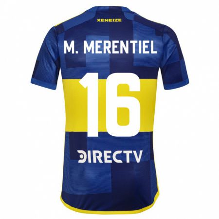 Kandiny Kinder Miguel Merentiel #16 Blau Gelb Heimtrikot Trikot 2024/25 T-Shirt