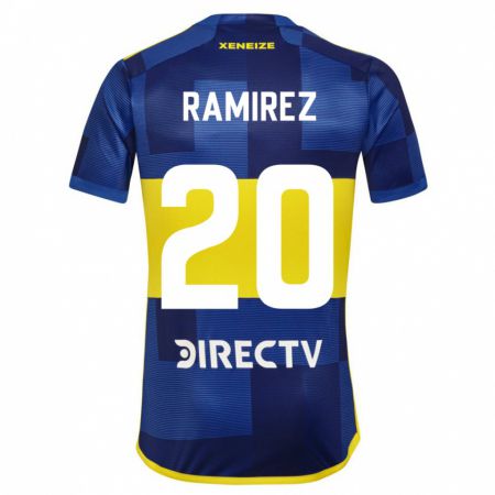 Kandiny Kinder Juan Ramírez #20 Blau Gelb Heimtrikot Trikot 2024/25 T-Shirt