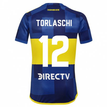 Kandiny Kinder Lucas Torlaschi #12 Blau Gelb Heimtrikot Trikot 2024/25 T-Shirt