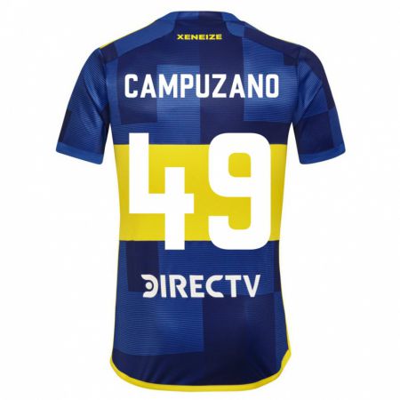 Kandiny Kinder Jorman Campuzano #49 Blau Gelb Heimtrikot Trikot 2024/25 T-Shirt