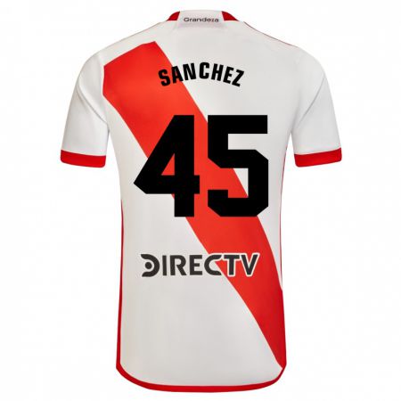 Kandiny Kinder Sebastián Sánchez #45 Weiß Rot Heimtrikot Trikot 2024/25 T-Shirt