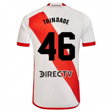 Kandiny Kinder Gonzalo Trindade #46 Weiß Rot Heimtrikot Trikot 2024/25 T-Shirt