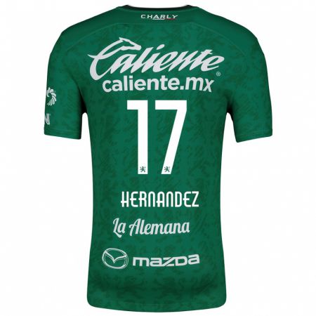 Kandiny Kinder Daniel Hernández #17 Grün Weiß Heimtrikot Trikot 2024/25 T-Shirt