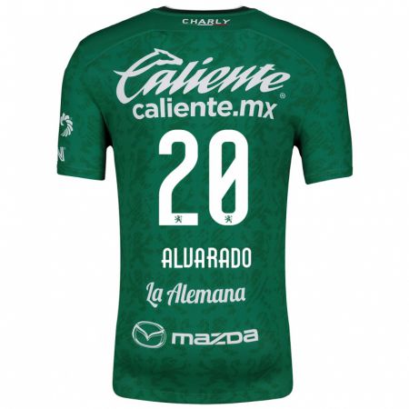 Kandiny Kinder Alfonso Alvarado #20 Grün Weiß Heimtrikot Trikot 2024/25 T-Shirt