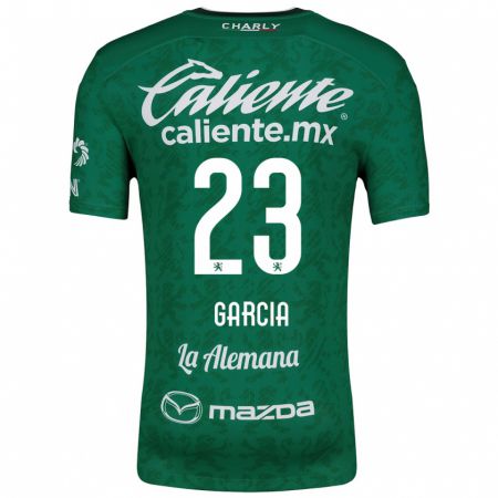 Kandiny Kinder Óscar García #23 Grün Weiß Heimtrikot Trikot 2024/25 T-Shirt