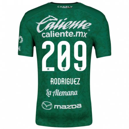 Kandiny Kinder Víctor Rodríguez #209 Grün Weiß Heimtrikot Trikot 2024/25 T-Shirt