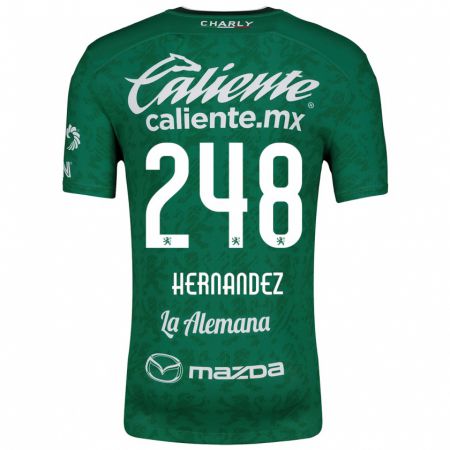 Kandiny Kinder Fernando Hernández #248 Grün Weiß Heimtrikot Trikot 2024/25 T-Shirt