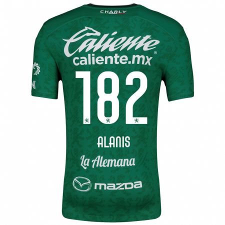 Kandiny Kinder Alejandro Alanís #182 Grün Weiß Heimtrikot Trikot 2024/25 T-Shirt