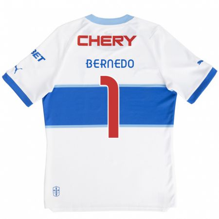 Kandiny Kinder Vicente Bernedo #1 Weiß Blau Heimtrikot Trikot 2024/25 T-Shirt