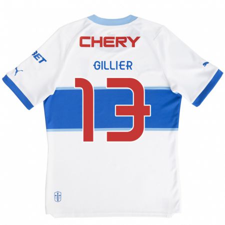 Kandiny Kinder Thomas Gillier #13 Weiß Blau Heimtrikot Trikot 2024/25 T-Shirt