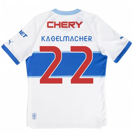 Kandiny Kinder Gary Kagelmacher #22 Weiß Blau Heimtrikot Trikot 2024/25 T-Shirt