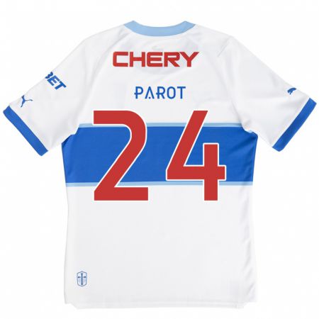 Kandiny Kinder Alfonso Parot #24 Weiß Blau Heimtrikot Trikot 2024/25 T-Shirt