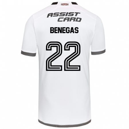 Kandiny Kinder Leandro Benegas #22 Weiß Schwarz Heimtrikot Trikot 2024/25 T-Shirt