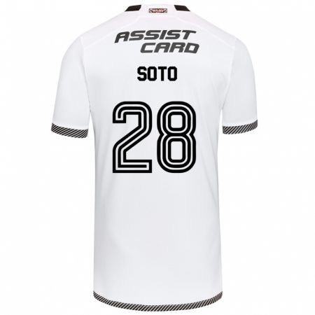 Kandiny Kinder Lucas Soto #28 Weiß Schwarz Heimtrikot Trikot 2024/25 T-Shirt