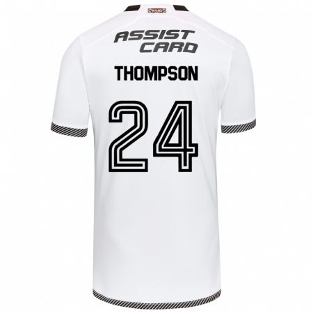 Kandiny Kinder Jordhy Thompson #24 Weiß Schwarz Heimtrikot Trikot 2024/25 T-Shirt