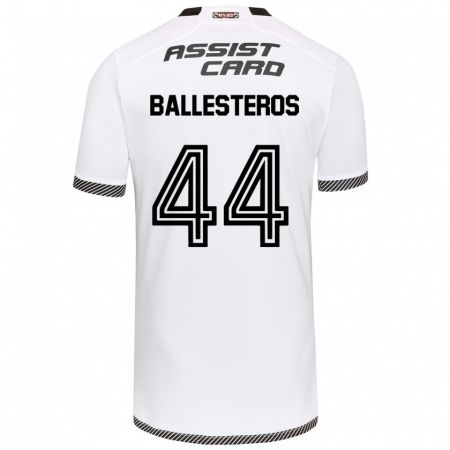 Kandiny Kinder Martín Ballesteros #44 Weiß Schwarz Heimtrikot Trikot 2024/25 T-Shirt