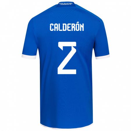 Kandiny Kinder Franco Calderón #2 Blau Weiss Heimtrikot Trikot 2024/25 T-Shirt