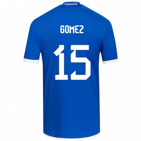 Kandiny Kinder Juan Pablo Gómez #15 Blau Weiss Heimtrikot Trikot 2024/25 T-Shirt