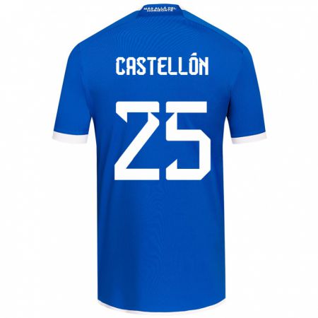 Kandiny Kinder Gabriel Castellón #25 Blau Weiss Heimtrikot Trikot 2024/25 T-Shirt