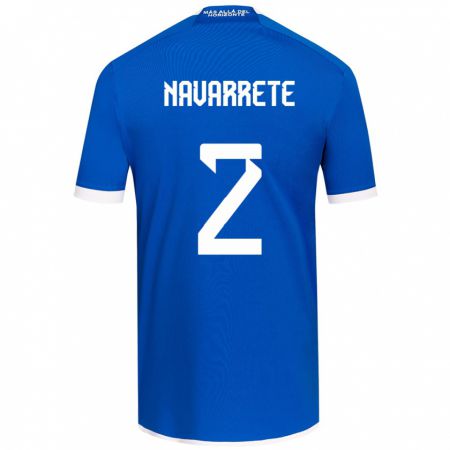 Kandiny Kinder Daniel Navarrete #2 Blau Weiss Heimtrikot Trikot 2024/25 T-Shirt