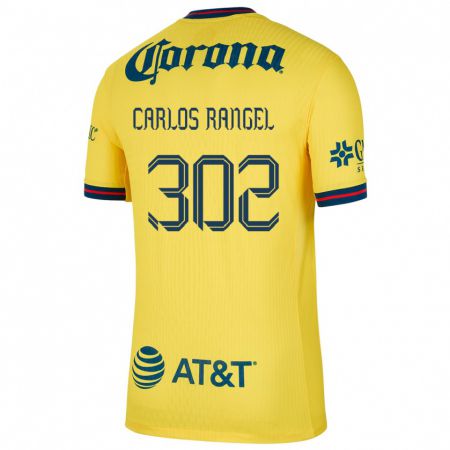 Kandiny Kinder Juan Carlos Rangel #302 Gelb Blau Heimtrikot Trikot 2024/25 T-Shirt