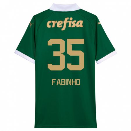 Kandiny Kinder Fabinho #35 Grün Weiß Heimtrikot Trikot 2024/25 T-Shirt