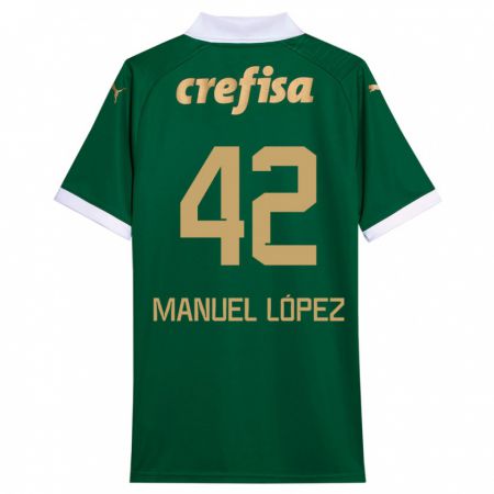 Kandiny Kinder José Manuel López #42 Grün Weiß Heimtrikot Trikot 2024/25 T-Shirt