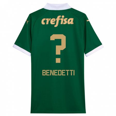 Kandiny Kinder Luis Benedetti #0 Grün Weiß Heimtrikot Trikot 2024/25 T-Shirt