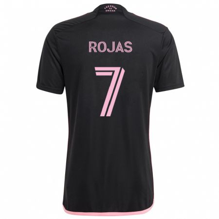 Kandiny Kinder Matías Rojas #7 Schwarz Auswärtstrikot Trikot 2024/25 T-Shirt