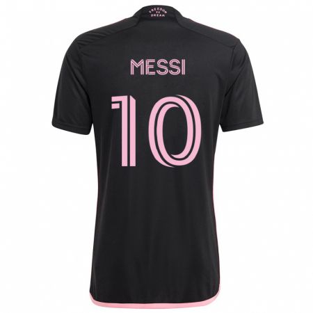 Kandiny Kinder Lionel Messi #10 Schwarz Auswärtstrikot Trikot 2024/25 T-Shirt