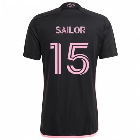 Kandiny Kinder Ryan Sailor #15 Schwarz Auswärtstrikot Trikot 2024/25 T-Shirt