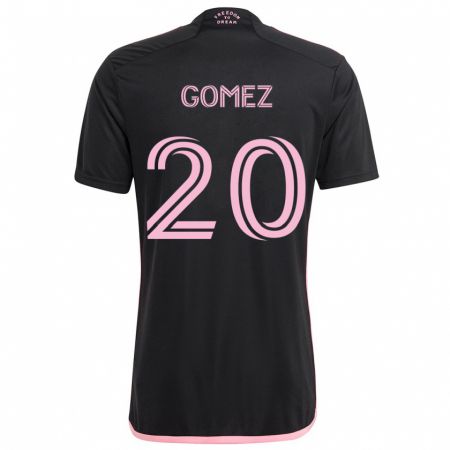 Kandiny Kinder Diego Gómez #20 Schwarz Auswärtstrikot Trikot 2024/25 T-Shirt