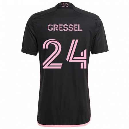 Kandiny Kinder Julian Gressel #24 Schwarz Auswärtstrikot Trikot 2024/25 T-Shirt