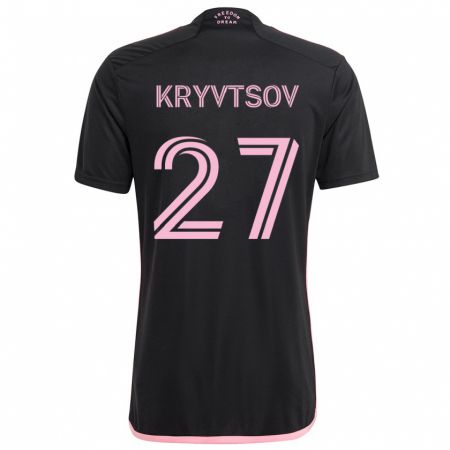 Kandiny Kinder Sergiy Kryvtsov #27 Schwarz Auswärtstrikot Trikot 2024/25 T-Shirt