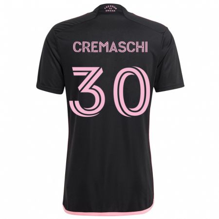 Kandiny Kinder Benja Cremaschi #30 Schwarz Auswärtstrikot Trikot 2024/25 T-Shirt