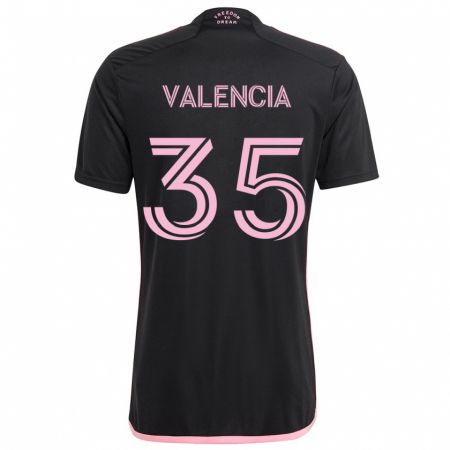 Kandiny Kinder Felipe Valencia #35 Schwarz Auswärtstrikot Trikot 2024/25 T-Shirt