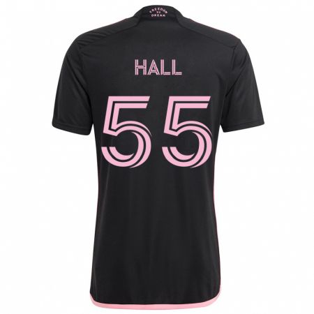 Kandiny Kinder Tyler Hall #55 Schwarz Auswärtstrikot Trikot 2024/25 T-Shirt