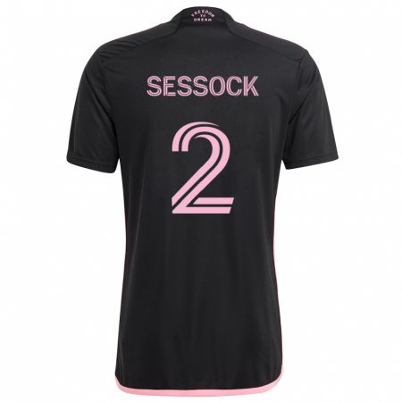 Kandiny Kinder Nykolas Sessock #2 Schwarz Auswärtstrikot Trikot 2024/25 T-Shirt