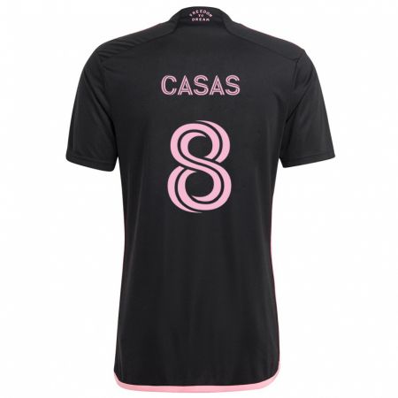 Kandiny Kinder Pep Casas #8 Schwarz Auswärtstrikot Trikot 2024/25 T-Shirt