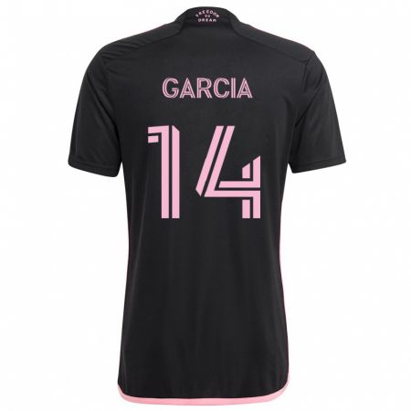 Kandiny Kinder Santiago Garcia #14 Schwarz Auswärtstrikot Trikot 2024/25 T-Shirt