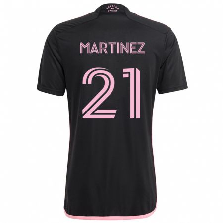 Kandiny Kinder Derrek Martinez #21 Schwarz Auswärtstrikot Trikot 2024/25 T-Shirt