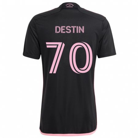 Kandiny Kinder Bryan Destin #70 Schwarz Auswärtstrikot Trikot 2024/25 T-Shirt