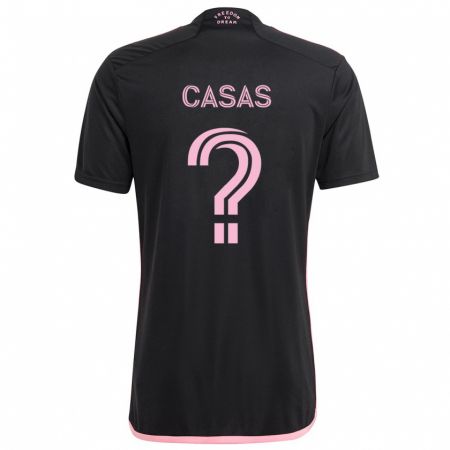 Kandiny Kinder André Casas #0 Schwarz Auswärtstrikot Trikot 2024/25 T-Shirt