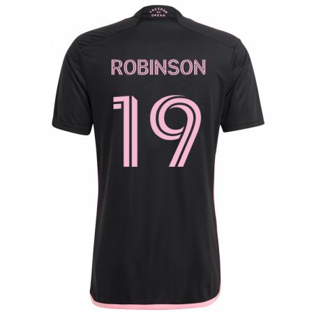 Kandiny Kinder Robbie Robinson #19 Schwarz Auswärtstrikot Trikot 2024/25 T-Shirt